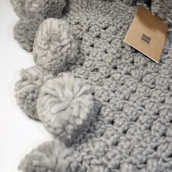 New Women Cable Knit Scarf, Gray - Picture 4 of 6